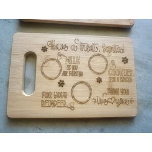 Laser Cut "Santa Treat" Christmas Cutting Board